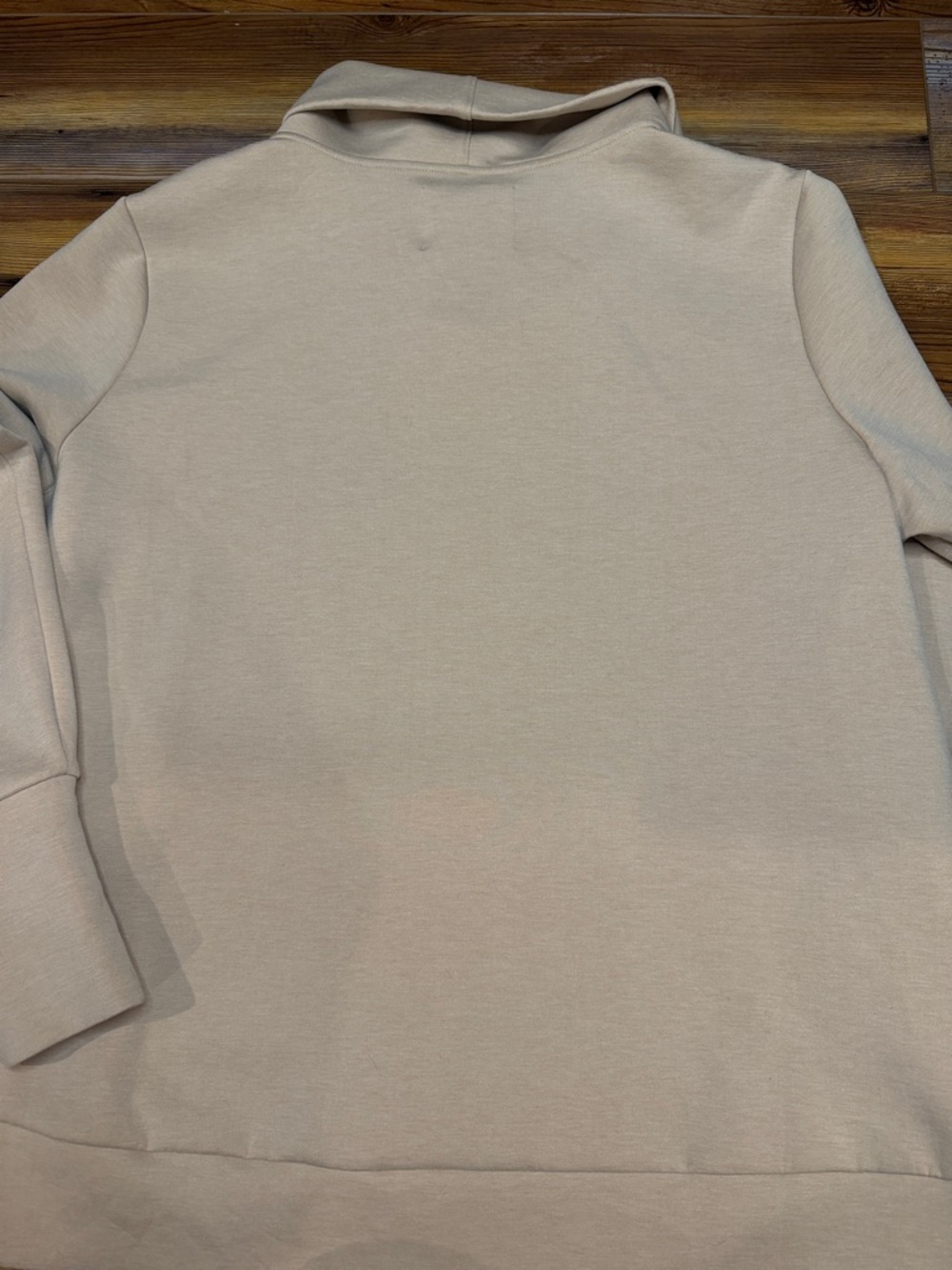 Addison Bay Cream Cowl Neck Pullover Zip Pocket Athleisure L turtleneck - Picture 5 of 6
